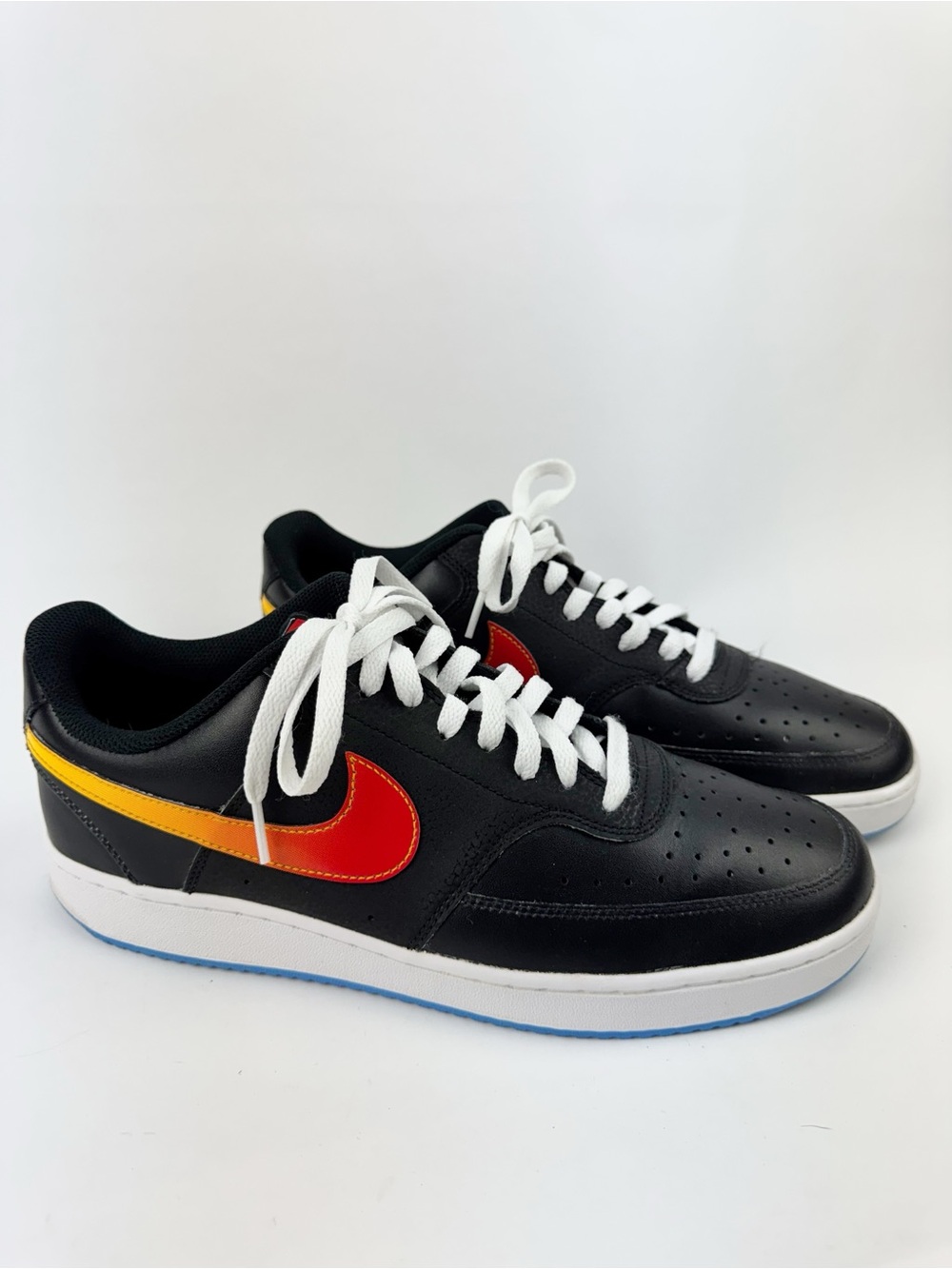 Nike Court Vision Low 'Black Gradient' sneakers Red & Yellow Gradient Swoosh